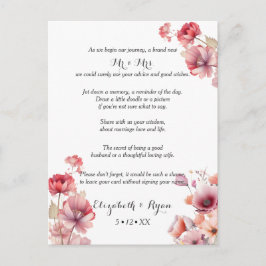 Peach Fuzz Bröllop Advice well Önskemål Rådkort