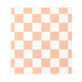 Peach Fuzz Checkated Gingham Mönster Anteckningsblock