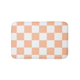 Peach Fuzz Checkated Gingham Mönster Badrumsmatta