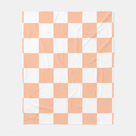 Peach Fuzz Checkated Gingham Mönster Fleecefilt
