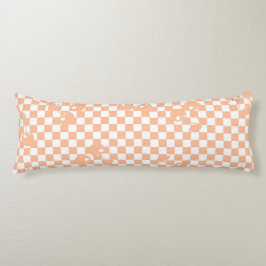 Peach Fuzz Cherry Gingham Mönster Kroppskudde