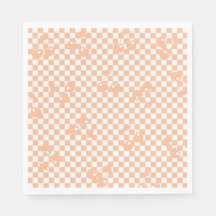 Peach Fuzz Cherry Gingham Mönster
