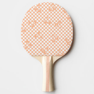 Peach Fuzz Cherry Gingham Mönster Pingisracket