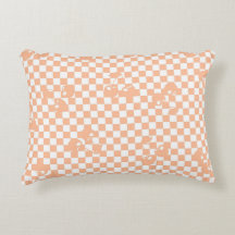 Peach Fuzz Cherry Gingham Mönster