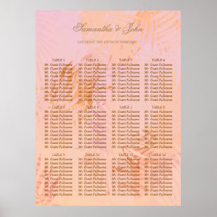 Peach Fuzz Classic Minimalist Modern Bröllop Poster