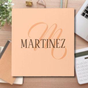 Peach Fuzz Elegant Personlig Namn Anteckningsblock