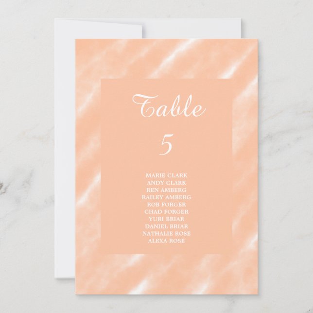 Peach Fuzz Färg Watercolor Abstrakt Mönster Inbjudningar (Framsida)