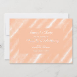 Peach Fuzz Färg Watercolor Abstrakt Mönster Inbjudningar