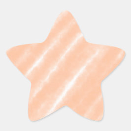 Peach Fuzz Färg Watercolor Abstrakt Mönster Stjärnformat Klistermärke
