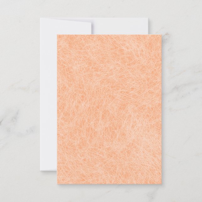 Peach Fuzz Faux Leather Anteckningskort (Framsida)