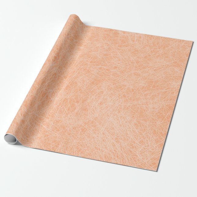 Peach Fuzz Faux Leather Presentpapper (Utrullad)