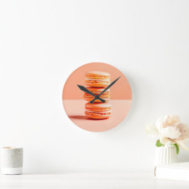 Peach Fuzz, Macaroons Rund Klocka