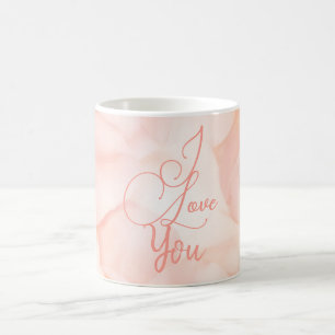 Peach Fuzz-minimalisternas moderna Ro-Valentineser Kaffemugg