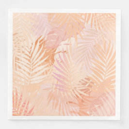 Peach Fuzz-minimalistiskt modernt tropiskt Löv Pappersservett