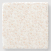 Peach Fuzz minimalistiskt Trendig Färg Flower Möns