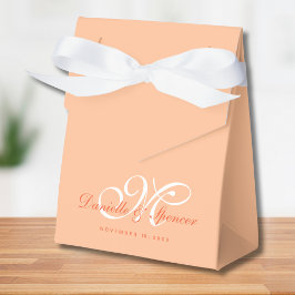 Peach Fuzz Monogrammed Personligt bröllp Presentaskar