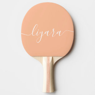 Peach fuzz namn calligraphy pingisracket