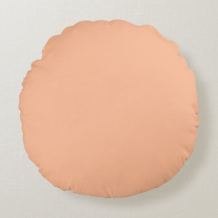 Peach Fuzz Solid Färg Rund Kudde