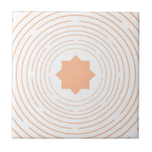 Peach Fuzz Star Circle Islamic Geometric Mönster