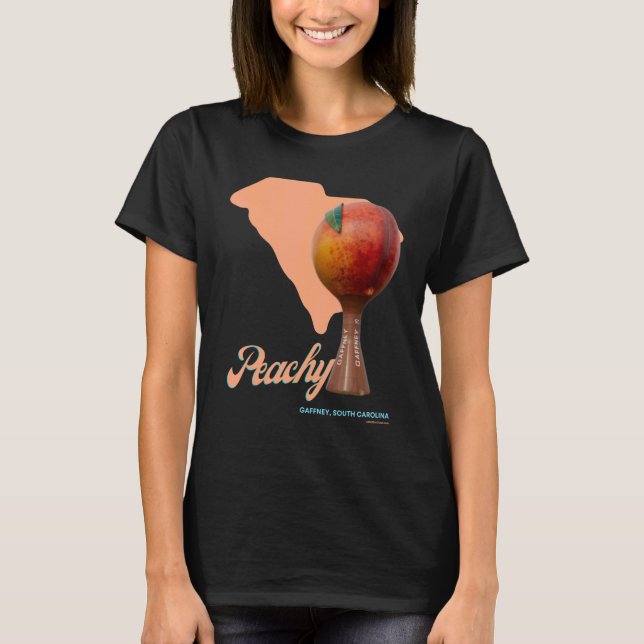Peach Gaffney Sc South Carolina Festival Peachoid T Shirt (Framsida)