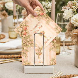 Peach Garden 1st Birthday Pappersservett