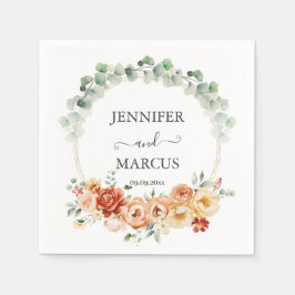 Peach Garden Romantik Pappersservett