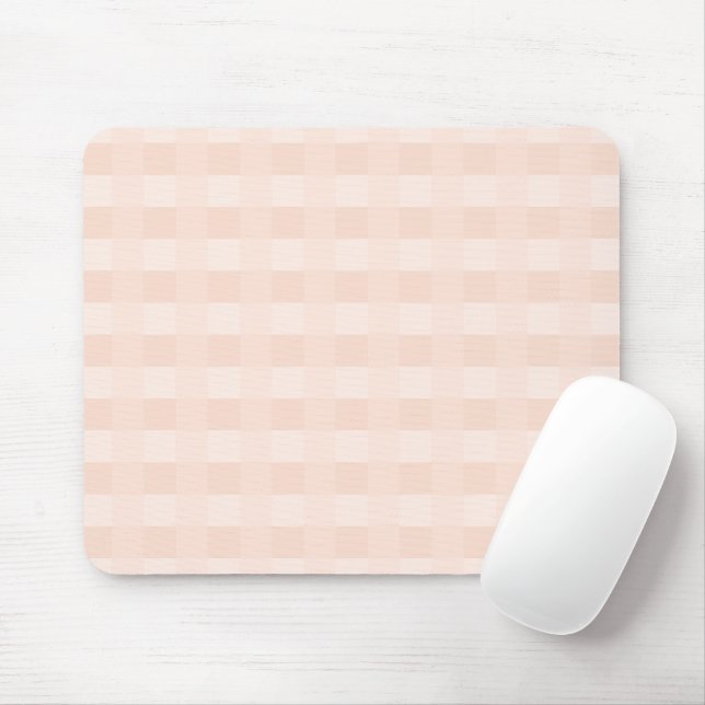 Peach Gingham Play Mönster Mouse Pad Musmatta (Med mus)