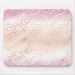 Peach Glam Leopard Skriv ut Tie-färgämne (Rosa) Musmatta