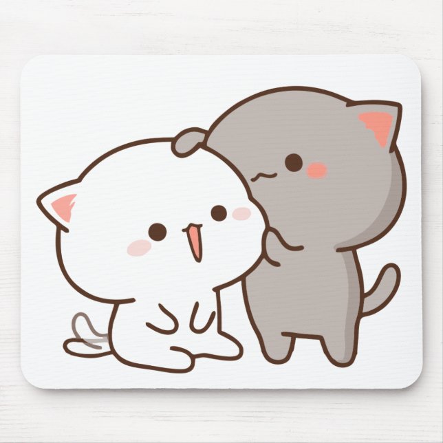 Peach Goma Kärlek Mus mattor Musmatta (Framsidan)