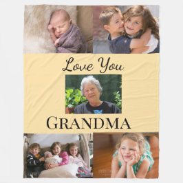 Peach Gradient 5-photo Family Tribute Keepsake Fleecefilt