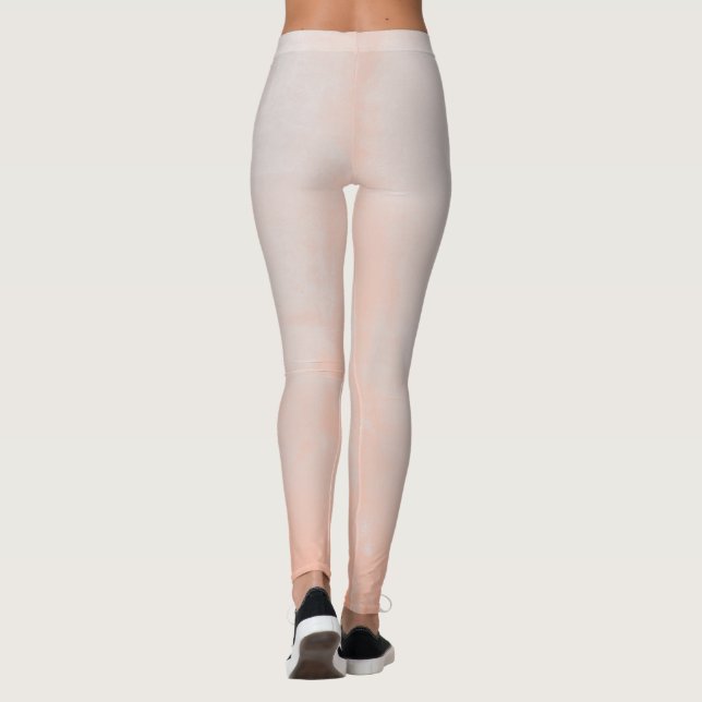 Peach Grått rustic ombre Leggings (Baksida)