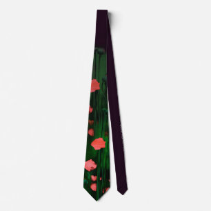 Peach & Grönt Flowers, Elegant för Blommigt Art-ma Slips