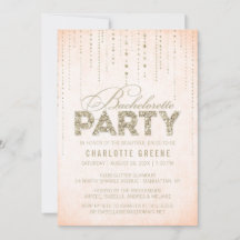 Peach & Guld Glitter Se Bachelorette Party