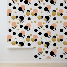 Peach Guld Polka Dot