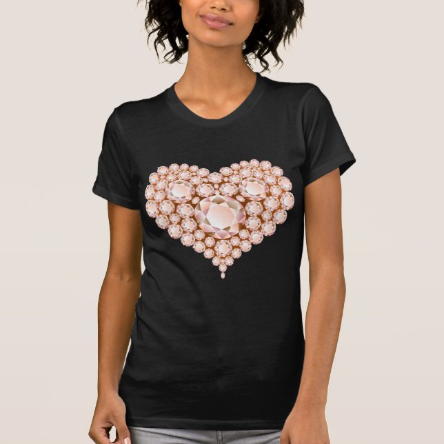 Peach Heart Gems Tee (Framsida)