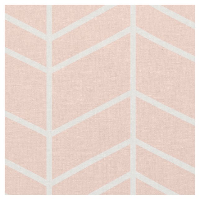 Peach Herringbone Chevron Tyg (Närbild)