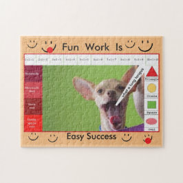 Peach hund pedagogiskt pussel för att göra barnen