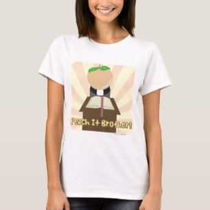 Peach it Brother Funny Food Tecknad T Shirt