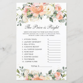 Peach Ivory Blommigt Shower Pris är Högernas spel