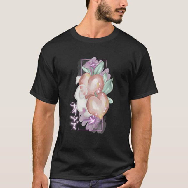 Peach Japanese tattoo design T Shirt (Framsida)