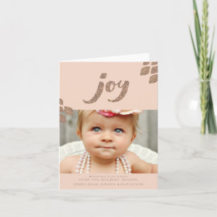 Peach Joy Julafton fothälsningskort för Bronze Gli Helgkort