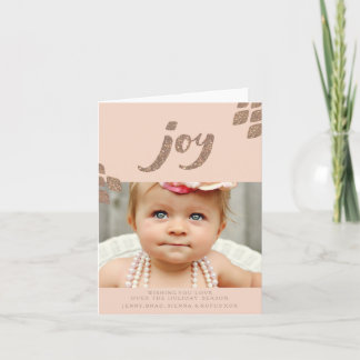 Peach Joy Julafton fothälsningskort för Bronze Gli Helgkort