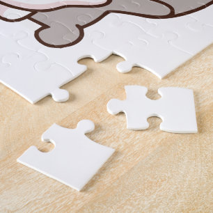 Peach Kärlek Goma Puzzel Pussel