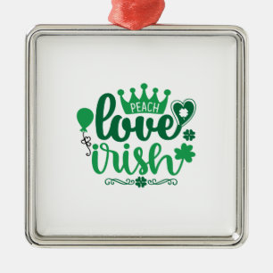 Peach Kärlek Irish Julgransprydnad Metall