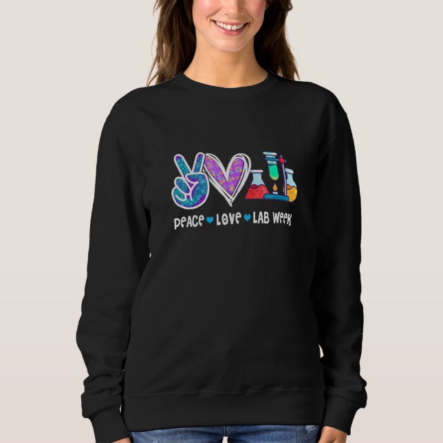 Peach Kärlek Lab Vecka 2022 Laboratory Tech Techno T Shirt (Framsida)