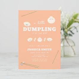 Peach Kawaii Bao Dumpling Baby Shower  Inbjudningar