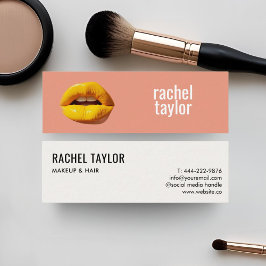 Peach Läppar Modern Professionell Mini Visitkort