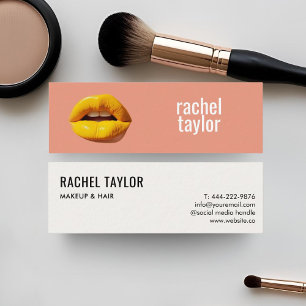 Peach Läppar Modern Professionell Mini Visitkort