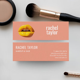 Peach Läppar Modern Professionell Mini Visitkort