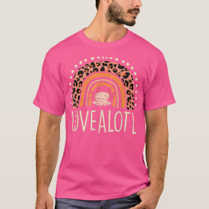 Peach Leopard Rainbow Lovealotl Aolotl Cute Manar T Shirt